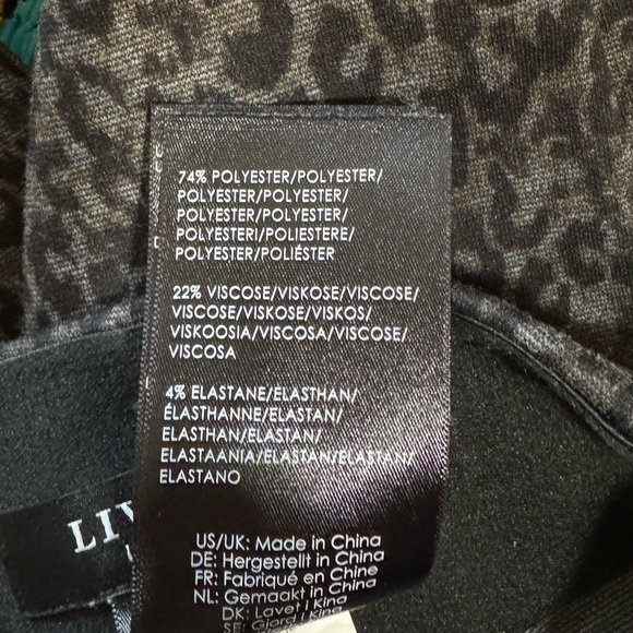 Women’s Liverpool animal leopard print pull on pants leggings Size 2 - Picture 4 of 4